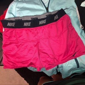pink nike shorts